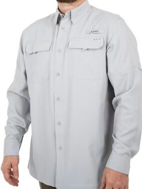HABIT Mens 2XL Sun Protection Long Sleeve Button Front Vented Pockets Fisherman‎